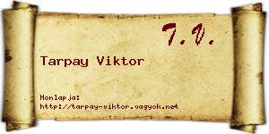 Tarpay Viktor névjegykártya