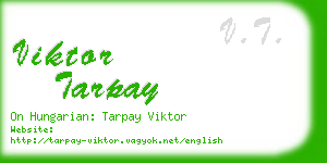 viktor tarpay business card